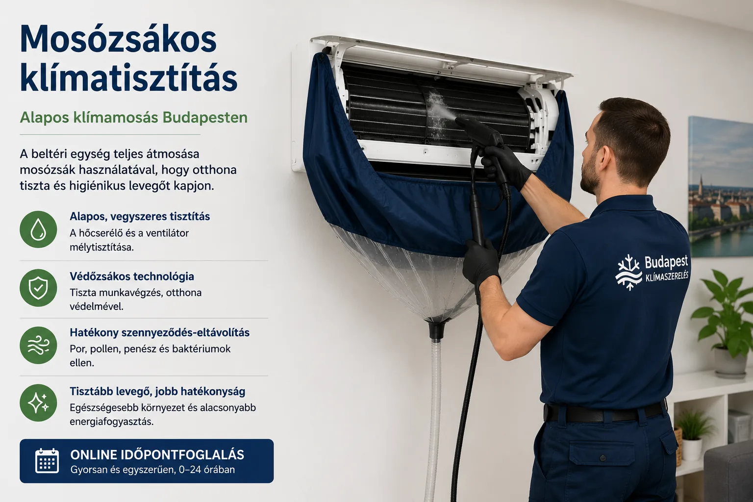 Mosózsákos klímatisztítás